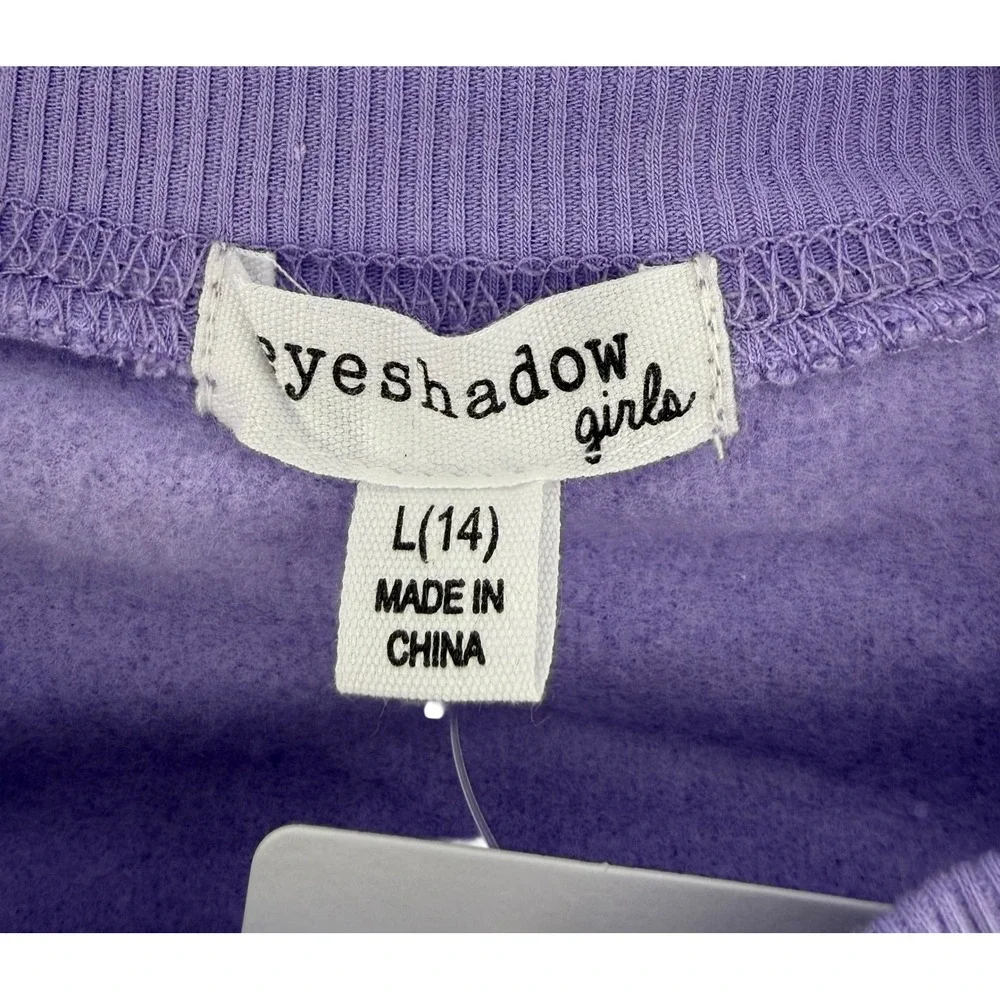 Girls Purple‎ Feelin Grinchy Sequin Tulle Skirt Sweatshirt Dress L(14)